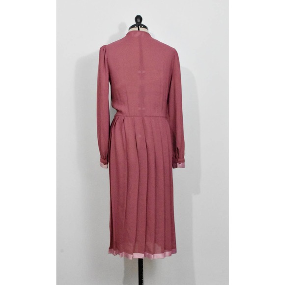 Zizi by Barbara Chodos Mauve 70s/80s Dress - Picture 4 of 6